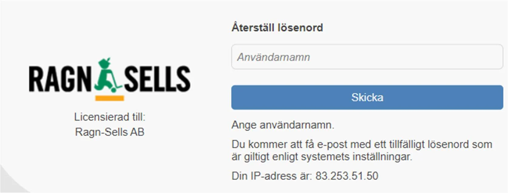 Bilden visar en skärmdump av en dialogruta som visar att man ska skriva in sitt önskade lösenord. 